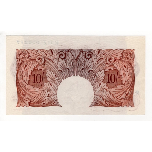 52 - Beale 10 Shillings (B266) issued 1950, LOW serial number, serial R41Z 000217 (B266, Pick368b) handli... 