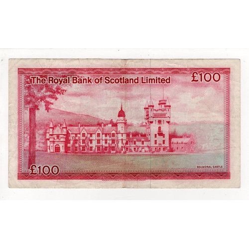 521 - Scotland, Royal Bank of Scotland 100 Pounds dated 1st May 1981, last date for this signature, signed... 