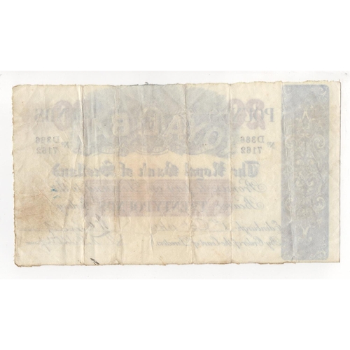 524 - Scotland, Royal Bank of Scotland 20 Pounds dated 1st October 1941, handsigned by Accountant & Cashie... 