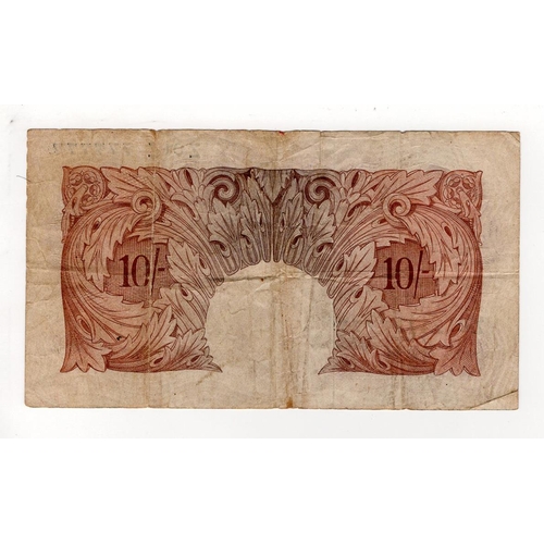 53 - Beale 10 Shillings (B266) issued 1950, very rare FIRST RUN 'Z01Z' prefix also with SOLID serial numb... 