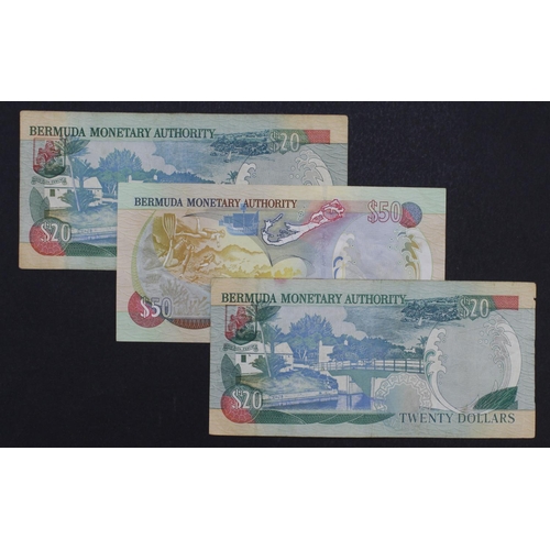 551 - Bermuda (3), 50 Dollars dated 2nd June 2003, Commemorative 50th Anniversary of Coronation, serial D/... 