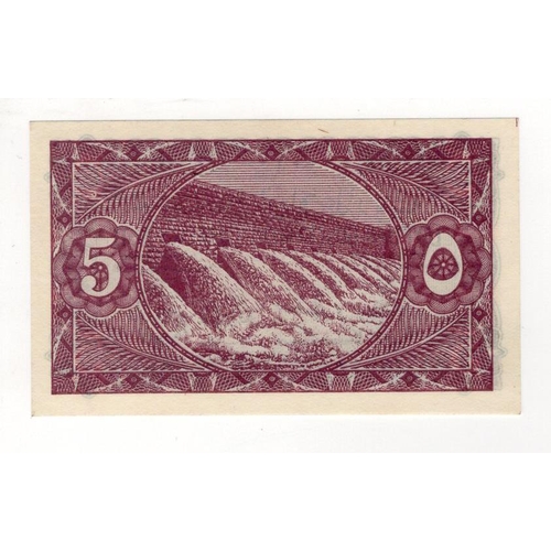 640 - Egypt 5 Piastres dated 1940, signed Abdel Hamid Badawy, Aswan Dam on reverse, VERY LOW BINARY serial... 