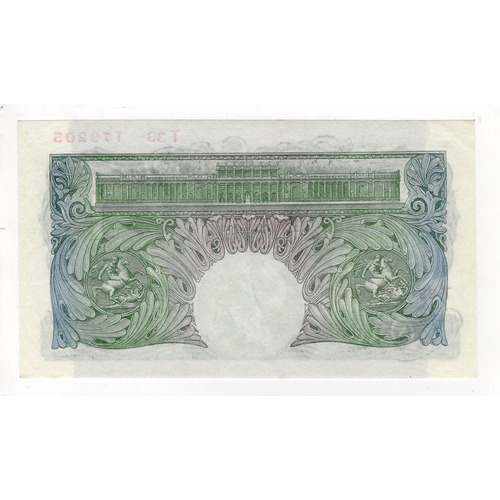 66 - Catterns 1 Pound (B225) issued 1930, serial T33 179205 (B225, Pick363b) light signs of handling, abo... 