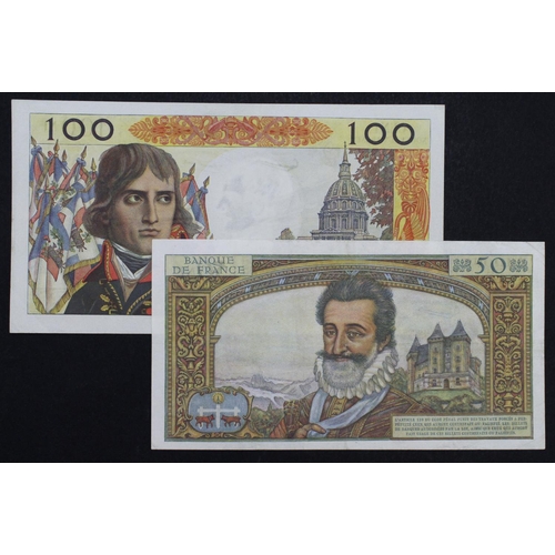 669 - France (2) 50 Nouveaux Francs dated 3rd September 1959, Henry IV portrait at centre, serial P.24 426... 