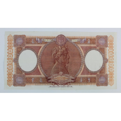 763 - Italy 10000 Lire dated 24th March 1962, signed Carli & Ripa, serial Q2298 3939 (TBB B446t, Pick89d) ... 