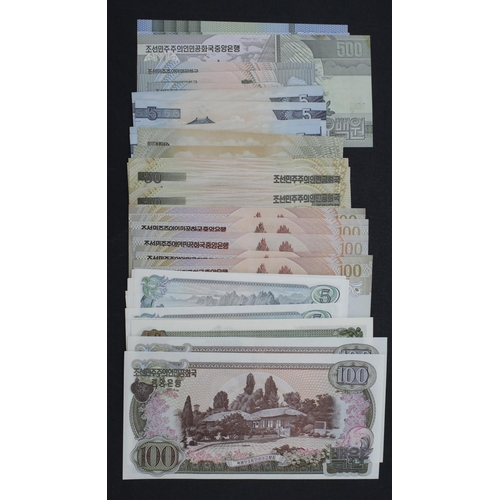 820 - North Korea (40), a range of notes dating between 1978 and 2005 including many SPECIMEN issues and s... 