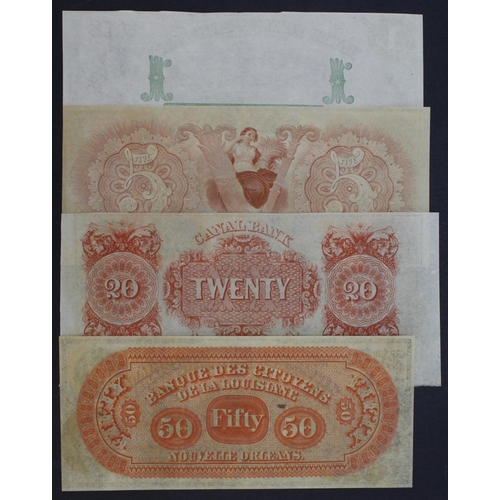 919 - United States of America (4), local issues obsolete notes, unissued without date or signatures, Citi... 