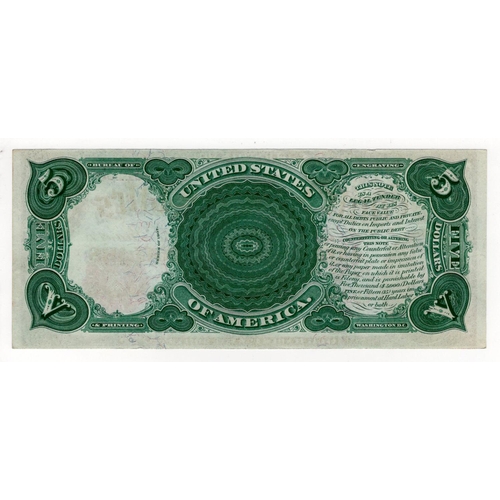 922 - United States of America 5 Dollars dated series of 1907, 'The Woodchopper', signature Teehee & Burke... 