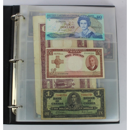 946 - World (122), collection in album including Malta 1 Pound 1951, Italy 1000 Lire 1947, Ceylon, France,... 