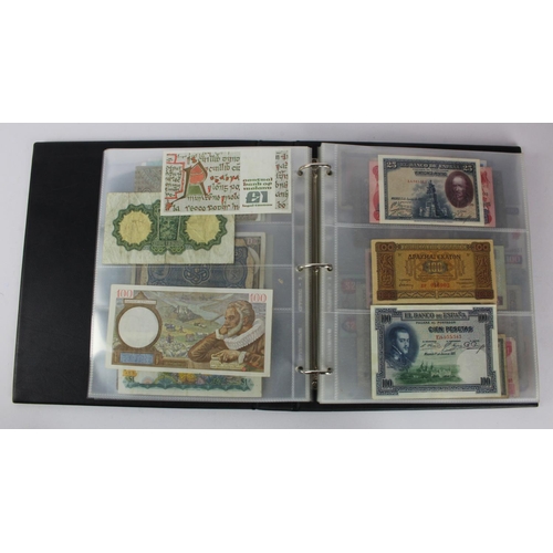 946 - World (122), collection in album including Malta 1 Pound 1951, Italy 1000 Lire 1947, Ceylon, France,... 