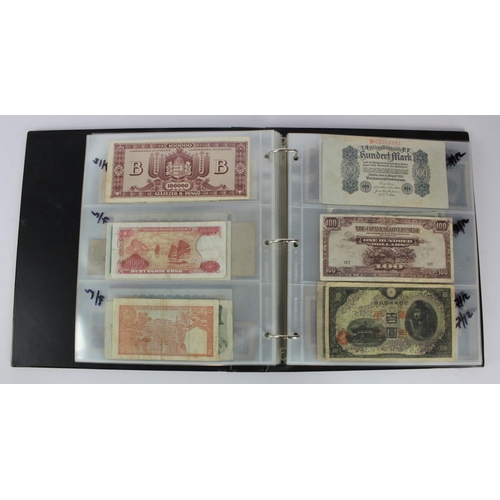 949 - World (137), collection in album including East Africa 10 Shillings 1950, Belgium 2 Francs 1918, Net... 