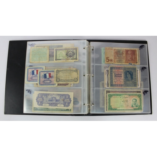 949 - World (137), collection in album including East Africa 10 Shillings 1950, Belgium 2 Francs 1918, Net... 