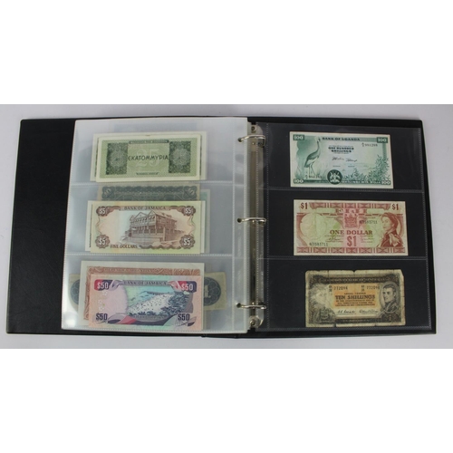 952 - World (146), collection in album including Mauritius 5 Rupees and 10 Rupees 1967, New Caledonia 5 Fr... 