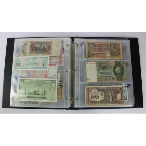 957 - World (163), collection in album including Netherlands 25 Gulden 1955, Lebanon 1 Livre 1939, French ... 