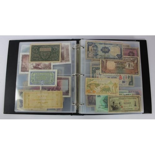 957 - World (163), collection in album including Netherlands 25 Gulden 1955, Lebanon 1 Livre 1939, French ... 