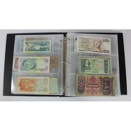 961 - World (192), collection in album including Belgian Congo 20 Francs 1957 and 100 Francs 1954, Falklan... 