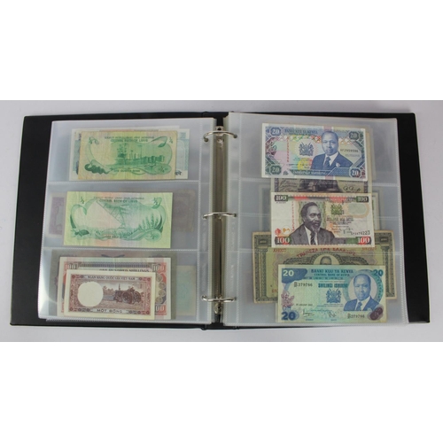 961 - World (192), collection in album including Belgian Congo 20 Francs 1957 and 100 Francs 1954, Falklan... 