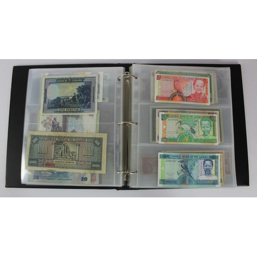 961 - World (192), collection in album including Belgian Congo 20 Francs 1957 and 100 Francs 1954, Falklan... 