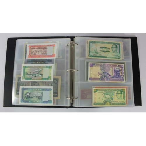 961 - World (192), collection in album including Belgian Congo 20 Francs 1957 and 100 Francs 1954, Falklan... 