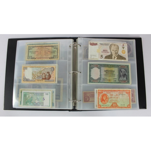 961 - World (192), collection in album including Belgian Congo 20 Francs 1957 and 100 Francs 1954, Falklan... 