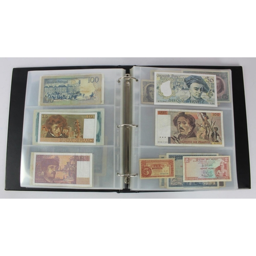 961 - World (192), collection in album including Belgian Congo 20 Francs 1957 and 100 Francs 1954, Falklan... 