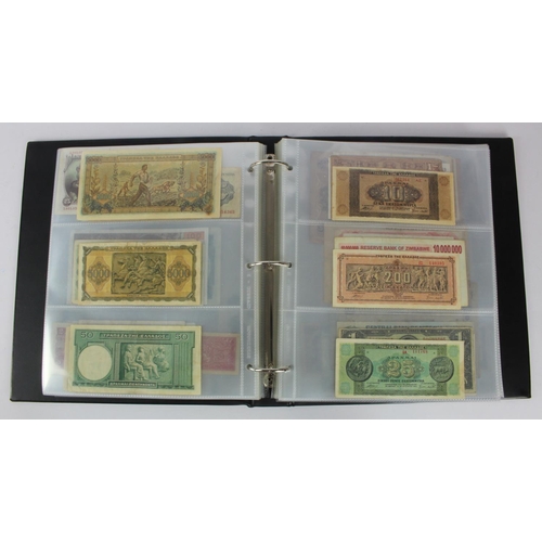 961 - World (192), collection in album including Belgian Congo 20 Francs 1957 and 100 Francs 1954, Falklan... 