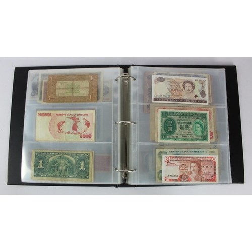 961 - World (192), collection in album including Belgian Congo 20 Francs 1957 and 100 Francs 1954, Falklan... 