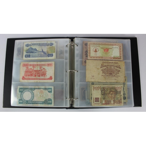 961 - World (192), collection in album including Belgian Congo 20 Francs 1957 and 100 Francs 1954, Falklan... 