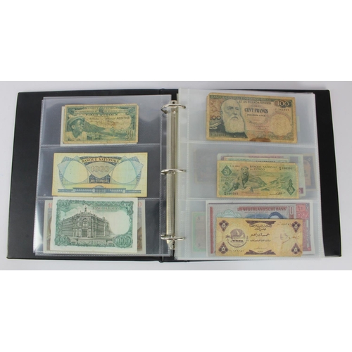 961 - World (192), collection in album including Belgian Congo 20 Francs 1957 and 100 Francs 1954, Falklan... 