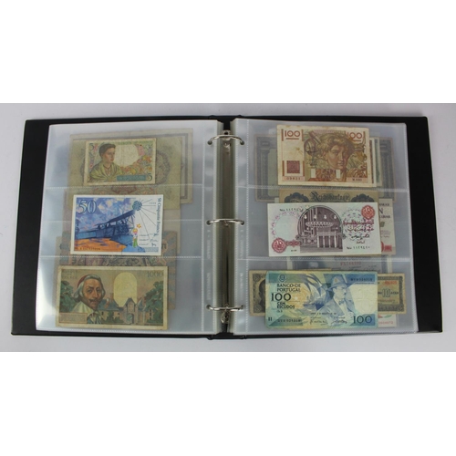 961 - World (192), collection in album including Belgian Congo 20 Francs 1957 and 100 Francs 1954, Falklan... 