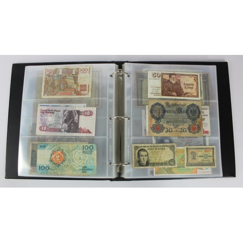 961 - World (192), collection in album including Belgian Congo 20 Francs 1957 and 100 Francs 1954, Falklan... 