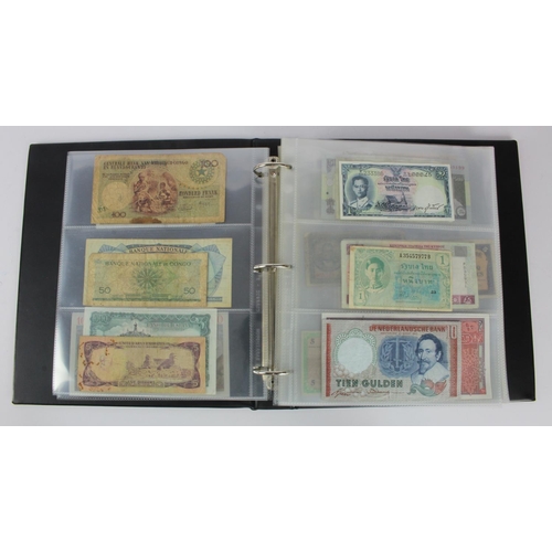 961 - World (192), collection in album including Belgian Congo 20 Francs 1957 and 100 Francs 1954, Falklan... 