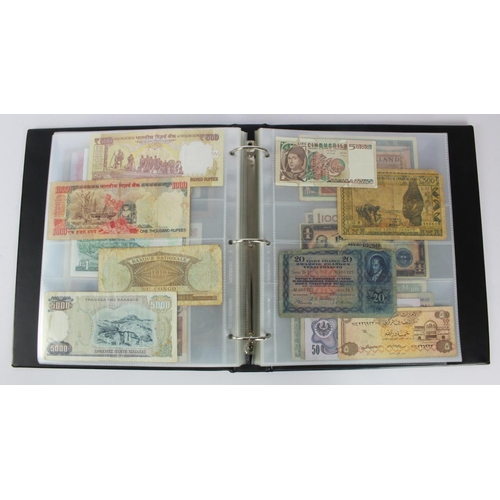 961 - World (192), collection in album including Belgian Congo 20 Francs 1957 and 100 Francs 1954, Falklan... 