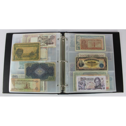 961 - World (192), collection in album including Belgian Congo 20 Francs 1957 and 100 Francs 1954, Falklan... 