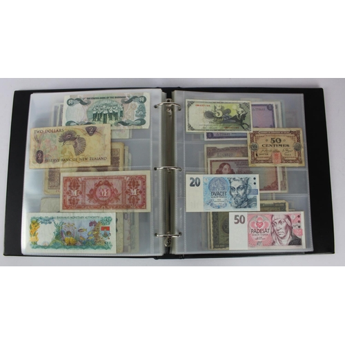 961 - World (192), collection in album including Belgian Congo 20 Francs 1957 and 100 Francs 1954, Falklan... 