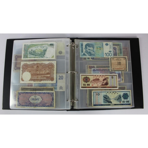 961 - World (192), collection in album including Belgian Congo 20 Francs 1957 and 100 Francs 1954, Falklan... 