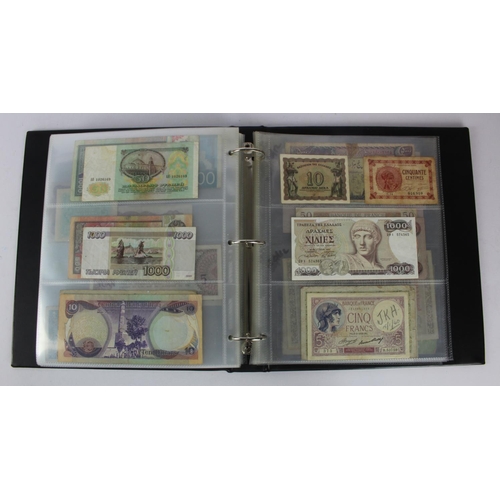 961 - World (192), collection in album including Belgian Congo 20 Francs 1957 and 100 Francs 1954, Falklan... 