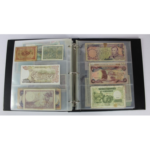 961 - World (192), collection in album including Belgian Congo 20 Francs 1957 and 100 Francs 1954, Falklan... 