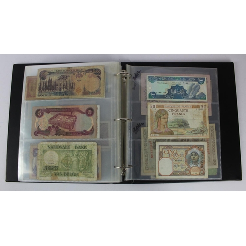 961 - World (192), collection in album including Belgian Congo 20 Francs 1957 and 100 Francs 1954, Falklan... 