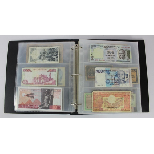 961 - World (192), collection in album including Belgian Congo 20 Francs 1957 and 100 Francs 1954, Falklan... 