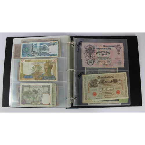 961 - World (192), collection in album including Belgian Congo 20 Francs 1957 and 100 Francs 1954, Falklan... 