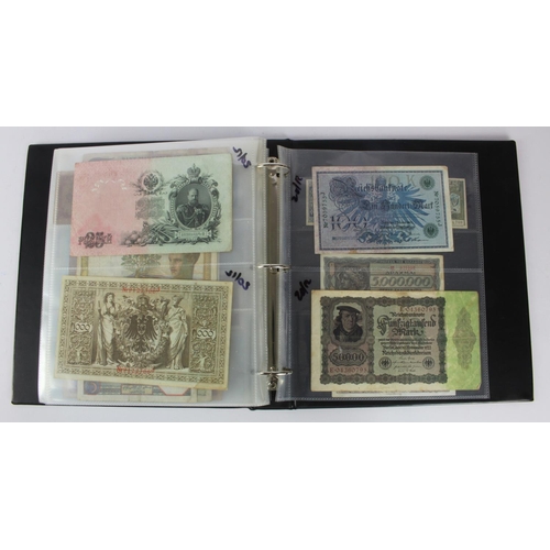 961 - World (192), collection in album including Belgian Congo 20 Francs 1957 and 100 Francs 1954, Falklan... 