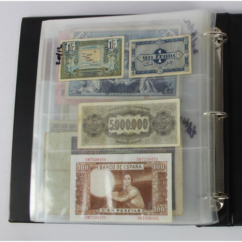 961 - World (192), collection in album including Belgian Congo 20 Francs 1957 and 100 Francs 1954, Falklan... 