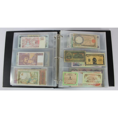 961 - World (192), collection in album including Belgian Congo 20 Francs 1957 and 100 Francs 1954, Falklan... 