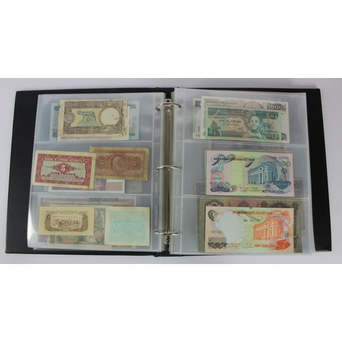 961 - World (192), collection in album including Belgian Congo 20 Francs 1957 and 100 Francs 1954, Falklan... 