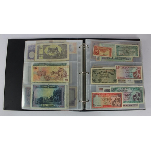 964 - World (204), collection inalbum including Guatemala 1 Peso 1899, Ceylon 10 Cents 1942, Gambia 10 Shi... 