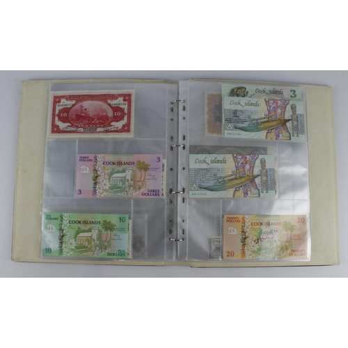 965 - World (209), collection in 3 albums and a slip case, specimen notes, consecutive notes, replacement ... 