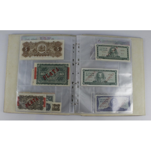 965 - World (209), collection in 3 albums and a slip case, specimen notes, consecutive notes, replacement ... 