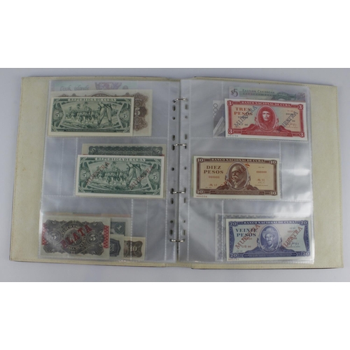 965 - World (209), collection in 3 albums and a slip case, specimen notes, consecutive notes, replacement ... 