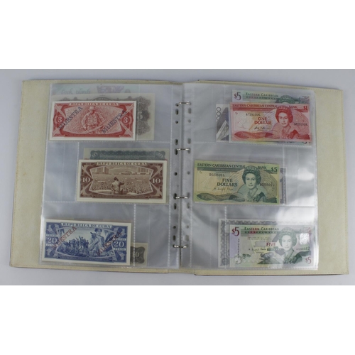 965 - World (209), collection in 3 albums and a slip case, specimen notes, consecutive notes, replacement ... 